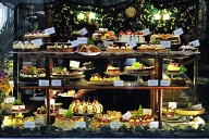 Cake display at the Hopetoun Tea Rooms, Melbourne.